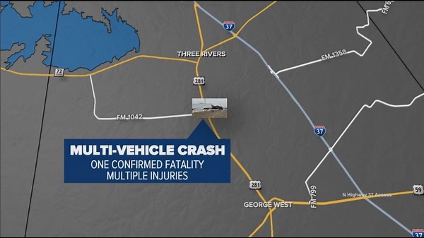 One dead, several injured in multi-vehicle crash on U.S. 281 in Live Oak County
