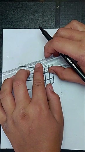 3D Cube Drawing 😱 Easy Illusion | Step by Step 3D Art #shorts