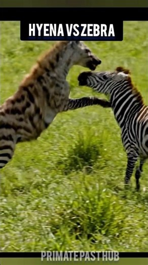Hyena Tries to Bite Zebra’s Tail… and Gets a Powerful Kick