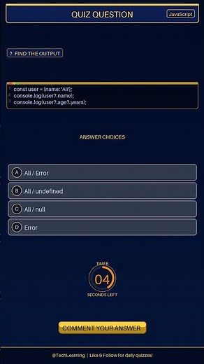 Can You Find the Output? JavaScript Quiz #Shorts