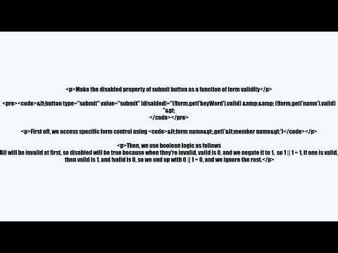 At Least One Control of FormGourp is valid to enable submit form