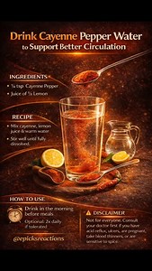 Drink Cayenne pepper 🌶 water 💧 to support better circulation #healthtips #circulationboost #circulation | Lupee Davis
