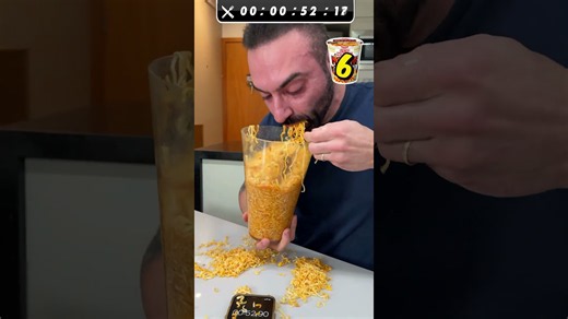 I challenged myself to eat 10 spicy noodles!