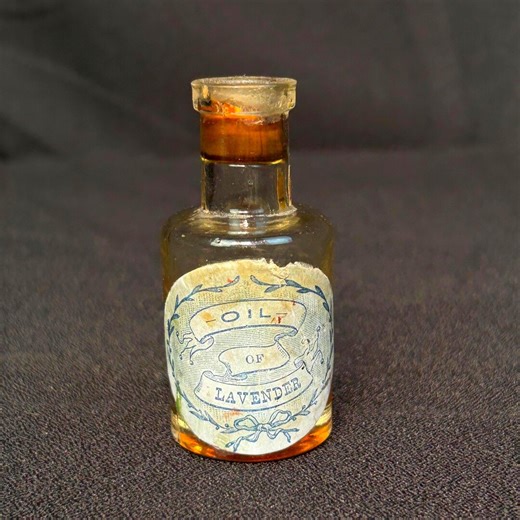 1940s Oil of Lavender Bottle: 50% Full, Double Label Pharmacy Find • Cork Stopper - Etsy