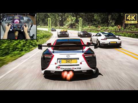 1300HP Lexus LFA VS Supercars | The Goliath Race - Forza Horizon 5 - Steering Wheel Gameplay
