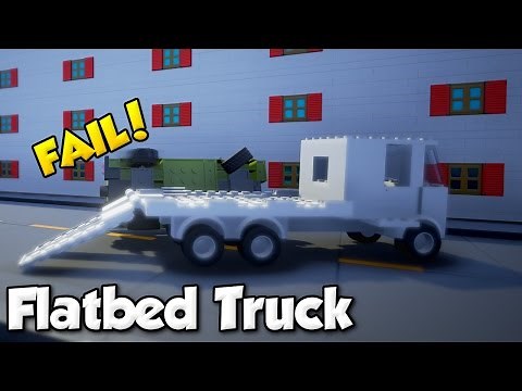 Flatbed Truck Fail! - Brick Rigs #1 - Gameplay & Building