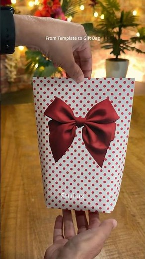 👉 From Template to Gift Bag 🎁 #wrappinghacks #wrappingpresents #giftideas