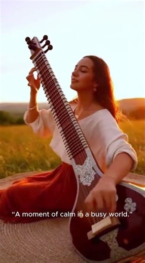 Beautiful Sitar Performance at Golden Hour 🎶✨