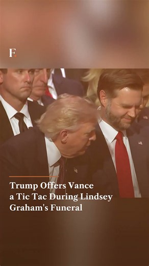 Trump Offers Vance a Tic Tac During Lindsey Graham's Funeral