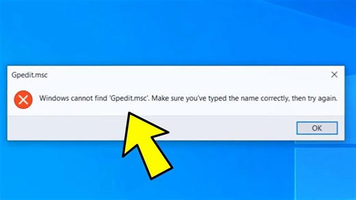 How do i fix the cannot find gpedit.msc error on Windows 10