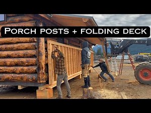 Hand-Scribed Log Porch Posts!