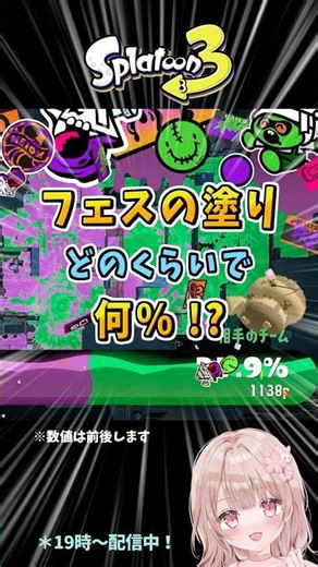 [Verification] How much ink does it take to get what percentage? [Splatoon 3 FES] #shorts