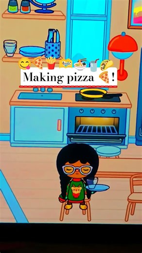 #toca making pizza 😄🍕!! 😋😋😋🌸🫶🥤 yummyyyy!! #tocaworld #tocaboca #aesthetic 🫧🎀❤️😘