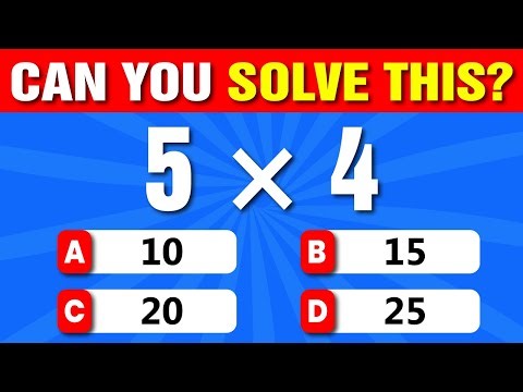 Can You Pass This Math Quiz? ×÷🧠 Easy Level | Multiplication and Division