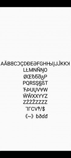 AĂBꓭCꓛÇDÐEƏFGĞHЊIĮJĴKƘꓘLŁMNÑŊOØŒზწშგꓑ□QRSß§TЋÞUŲVꓯWẄŴX□YƳZZŹŻŽ□□□□ꓶГČꓥ‽/$《~》ɓðɗđ
