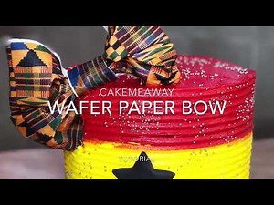 HOW TO MAKE AN EDIBLE FABRIC BOW IN CAKE DECORATION