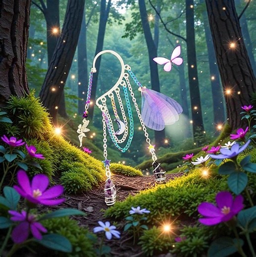 Amethyst Fairy Ear Cuff: Rave EDC Jewelry, No Piercing Gemstone Fairycore Earring, Renaissance Fair - Etsy