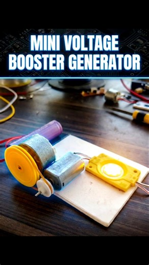 Mini Voltage Booster Generator 🔥 | 3V Motor se High Voltage Generate⚡ DIY Project #shorts