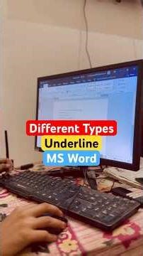 How to use underline option in MS Word like a Pro #students #ytshorts #msword