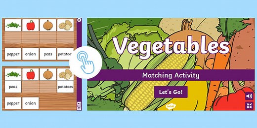 Vegetables Interactive Matching Activity