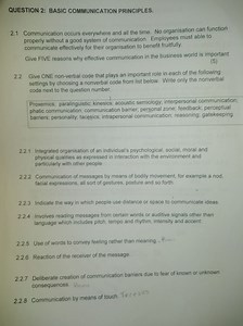 QUESTION 2: BASIC COMMUNICATION PRINCIPLES.2.1 Communication ... | Filo
