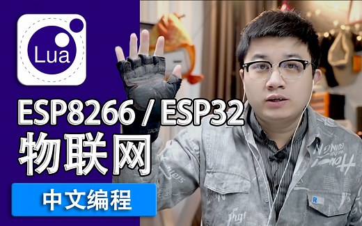 【Lua 物联网】ESP8266/ESP32嵌入式中文编程，零基础萌新入门必看！