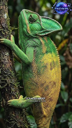 How Does a Chameleon Change Color? 😱 #facts #chameleon