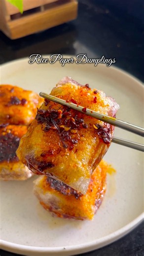 Crispy rice paper dumplings🥟🥟🥟 #ricepaperdumplings #dumplings #cooking