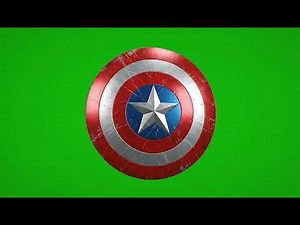 Captain America ( Steve Rogers) DAMAGED Shield Green Screen