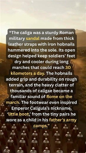 The Roman Sandal That Built an Empire. #fypシ #RomanHistory #Caliga #AncientRome #RomanArmy #MilitaryGear #HistoryRevealed #RomanLegion #DidYouKnow #HistoricalFacts #AncientEngineering #RomanFootwear #ReelHistory | Roman World