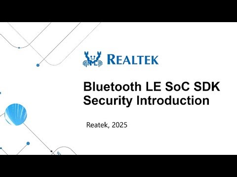 Bluetooth LE SoC SDK Training – Security Introduction