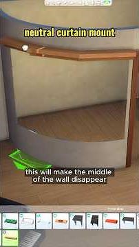 The circular wall becomes a luxurious room divider in sims 4 #sims4shorts #sims4tips #sims4ideas
