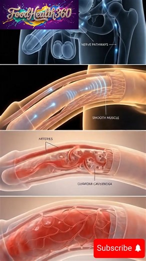 How it Works: Penile Erection Explained | 3D Blood Flow & Nerve Signal Animation #shorts