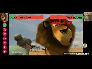 alex the lion vs the nana in africa #healthbars #madagascar com legenda
