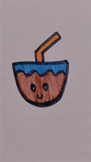 Coconut water🥥 💦 #drawing #art #shorts #drawingshorts #satisfying #trending