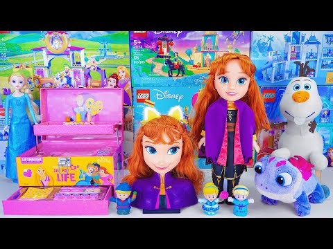 Disney Frozen Toys Unboxing ASMR | Disney Anna Styling Head | Disney Princess Beauty Makeup Toys