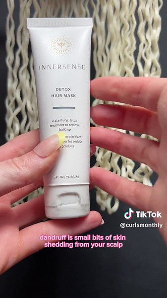 what is dandruff, and how can we get rid of it? the @Innersense Organic Beauty Detox Hair Mask contains charcoal, koalin clay and organic white vinegar to help draw microparticles to the surface without stripping your hair of natural oils. it’s great for greasy roots, flaky scalp, irritated scalps, and flattened roots. try it out in the April Curls Monthly mailer 🫧✨ #dandruff #scalpdetox #detox #curlyhair #wavyhair #coilyhair #curlyhairtips #cleangirl #curltok #subscriptionbox