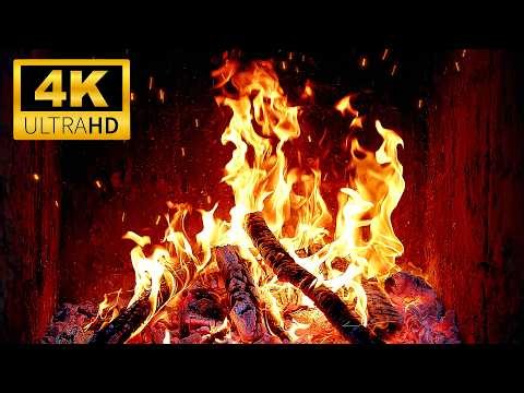 🔥 The MOST Relaxing Fireplace in 4K Ultra HD 🔥 Crackling Fire Sounds | Fireplace Ambience