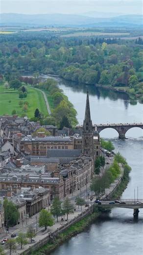 The city of Perth, Scotland #perth #scotland #scottish #drone #perthandkinross