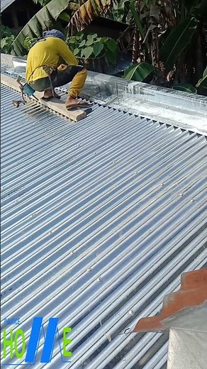 | Installing ordinary corrugated G.I. sheet roofing plus capping