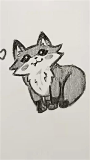 How to draw a cute fox easy Tutorial✏️#drawing#sketch#howtodraw#art#shortsfeed#fyp#fyppppp