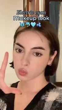 Electric Cyan Makeup look 🦋🐬 #grwm