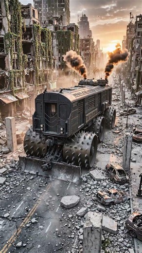 GIANT STEAMROLLERS Move #apocalypsemechanic #automobile #mobilefortress #shorts #viral
