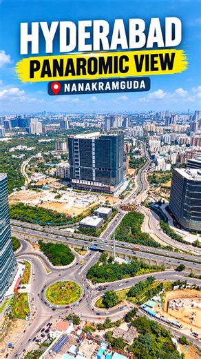 Hyderabad Nanakramguda Panaromic Drone View #hyderabad