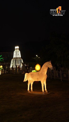 When the sun sets, the Unity Glow Garden comes alive with colours, lights, and pure happiness. Families, kids, and visitors lose themselves in its dream-like beauty. The night view transforms the garden into a magical city of light. If you haven’t been here yet, you truly should. #GlowGarden #StatueOfUnity #EktaNagar #NightMagic #FamilyTime #KidsJoy | Statue of Unity