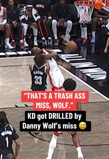 KD had to let Wolf know after taking his missed shot to the face 😭 #nba #basketball #nbabasketball #kevindurant