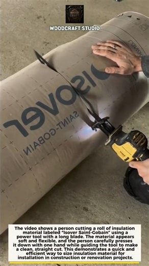 Clean Insulation Cutting Hack #DIY #Construction #Tools