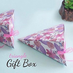 Art All The Way | Triangle Gift Box #diy #diyvideo#diycrafts #diytutorial #diyproject#papercraft #craft #crafting #craftideas #trianglebox #giftbox... | Instagram