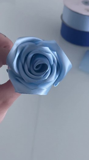 Blue Handmade Eternal Roses - Rosas Satinadas Hechas a Mano