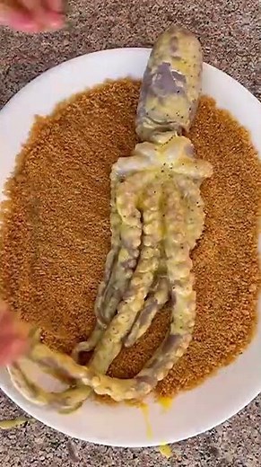 Deep Fried Octopus Using Pork Panko